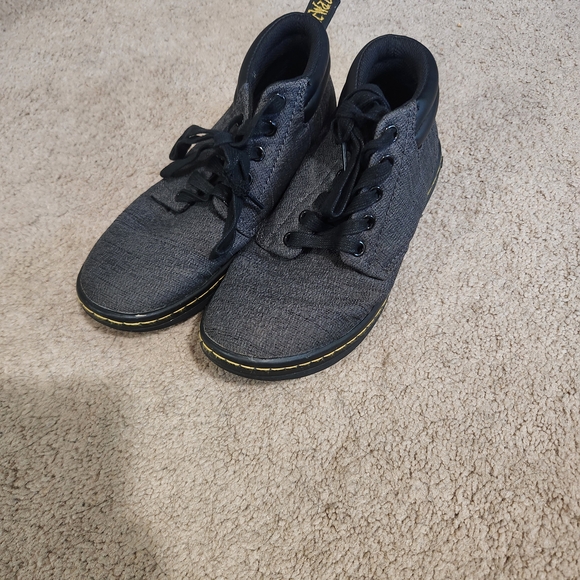 Dr. Martens Shoes - Dr. Martens Women's Charcoal Gray High-Top Sneakers with Black Trim